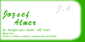 jozsef almer business card